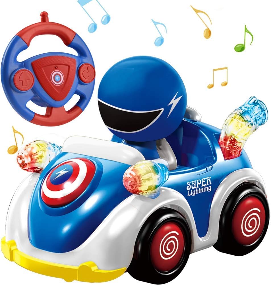 NQD RC Cartoon Race Car with Music & Lights - Perfect Toddler Gift