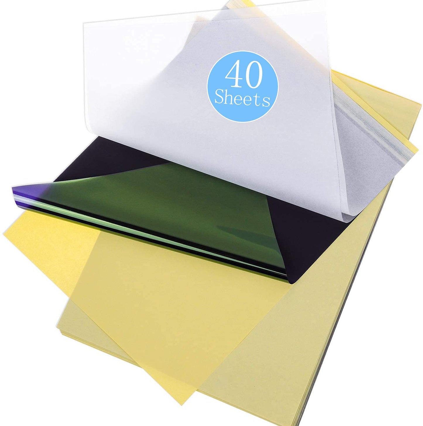 UPTATSUPPLY Tattoo Transfer Paper - 40 PCS 4 Layer Stencil Paper