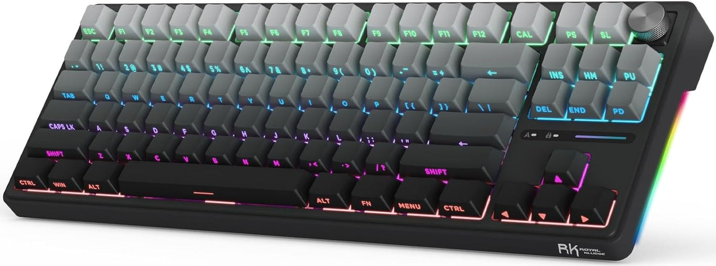 RK ROYAL KLUDGE R87 Pro Wireless Keyboard: Compact RGB Gaming