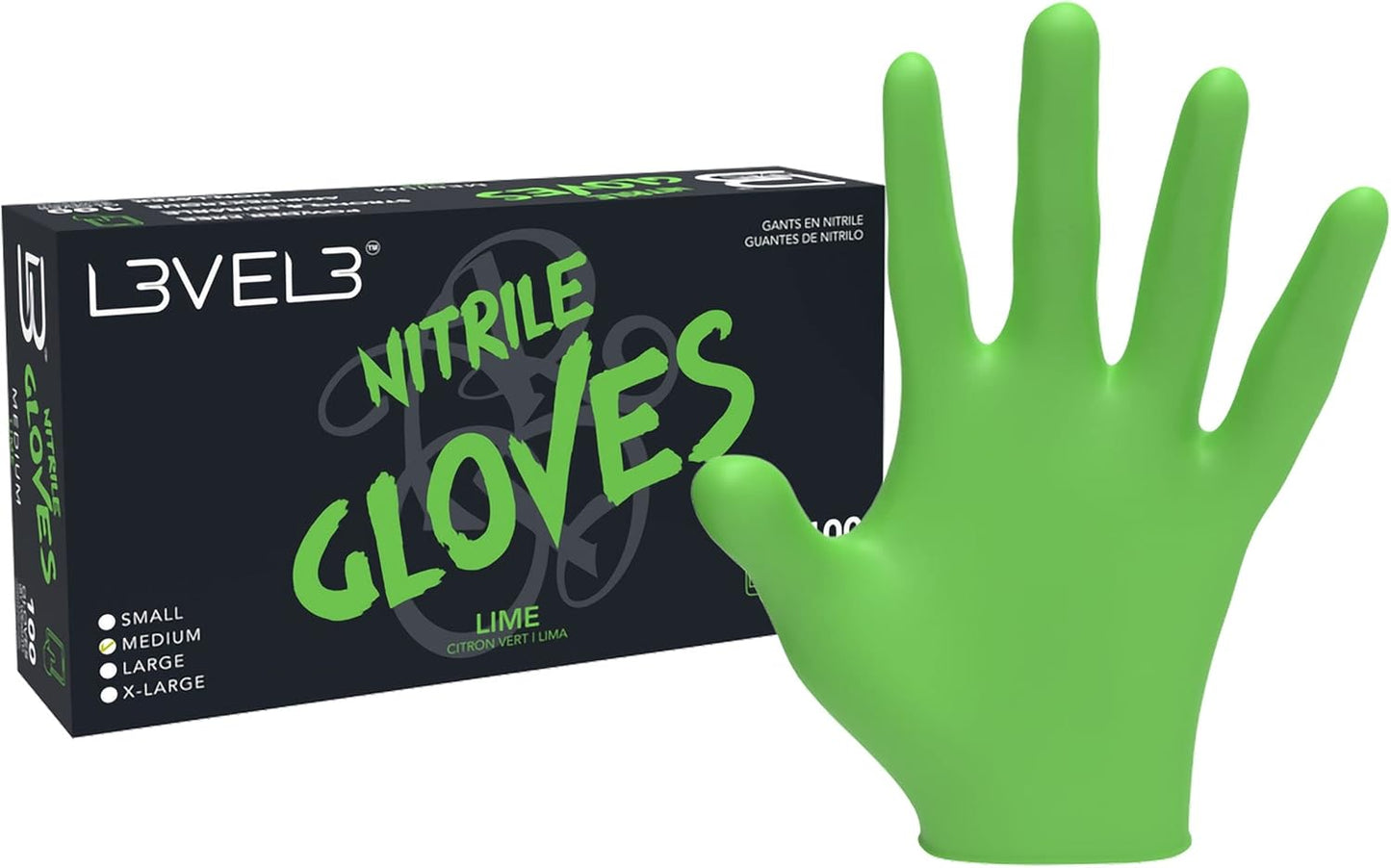 Snug-Fit L3 Nitrile Gloves: 100-Count Box