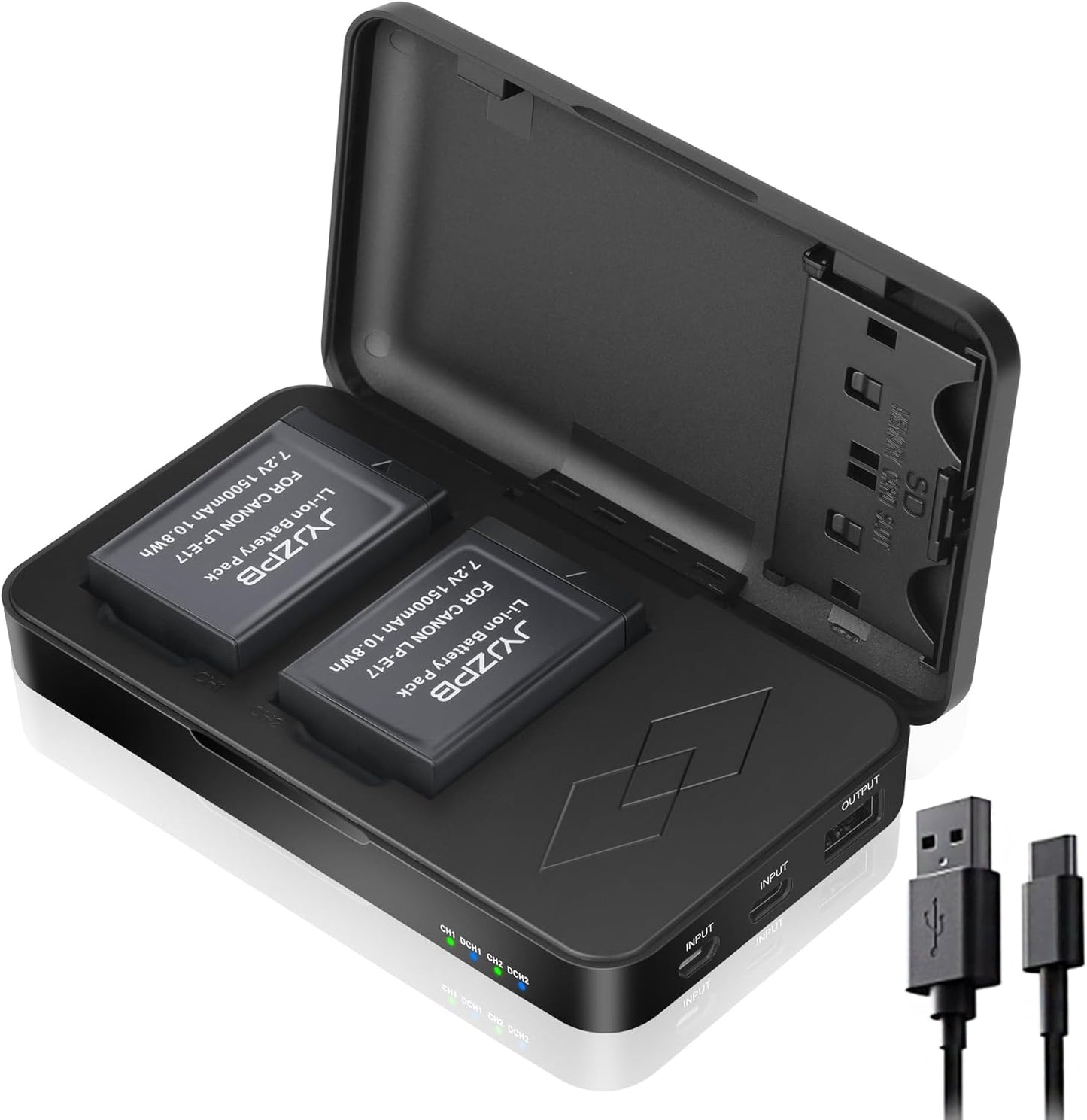 LP-E17 Batteries and Charger for Canon Cameras by JYJZPB