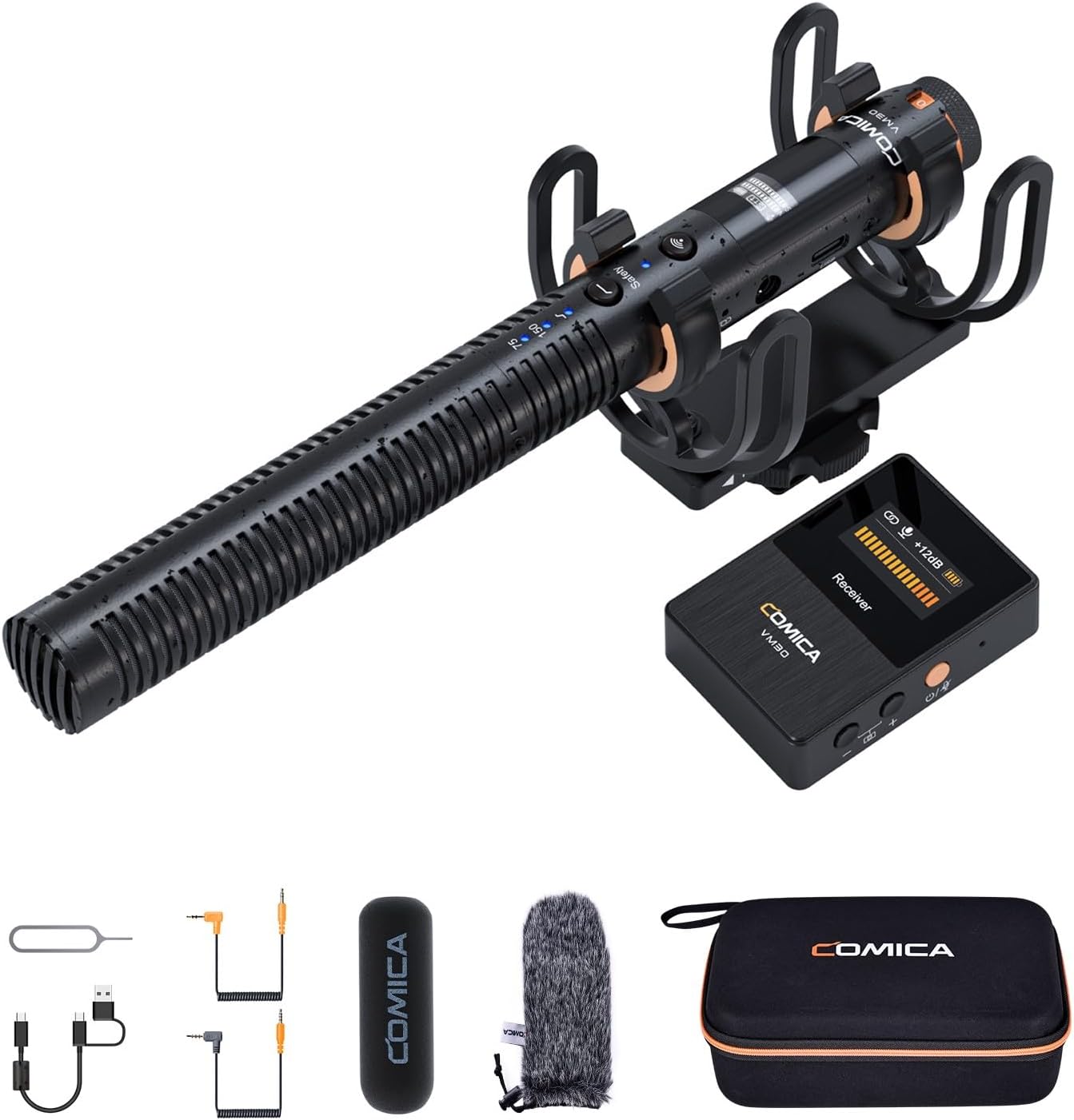 COMICA VM30 Wireless Shotgun Microphone for Clear Audio Capture