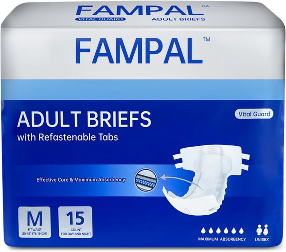 Maximum Absorbency Incontinence Briefs by FAMPAL
