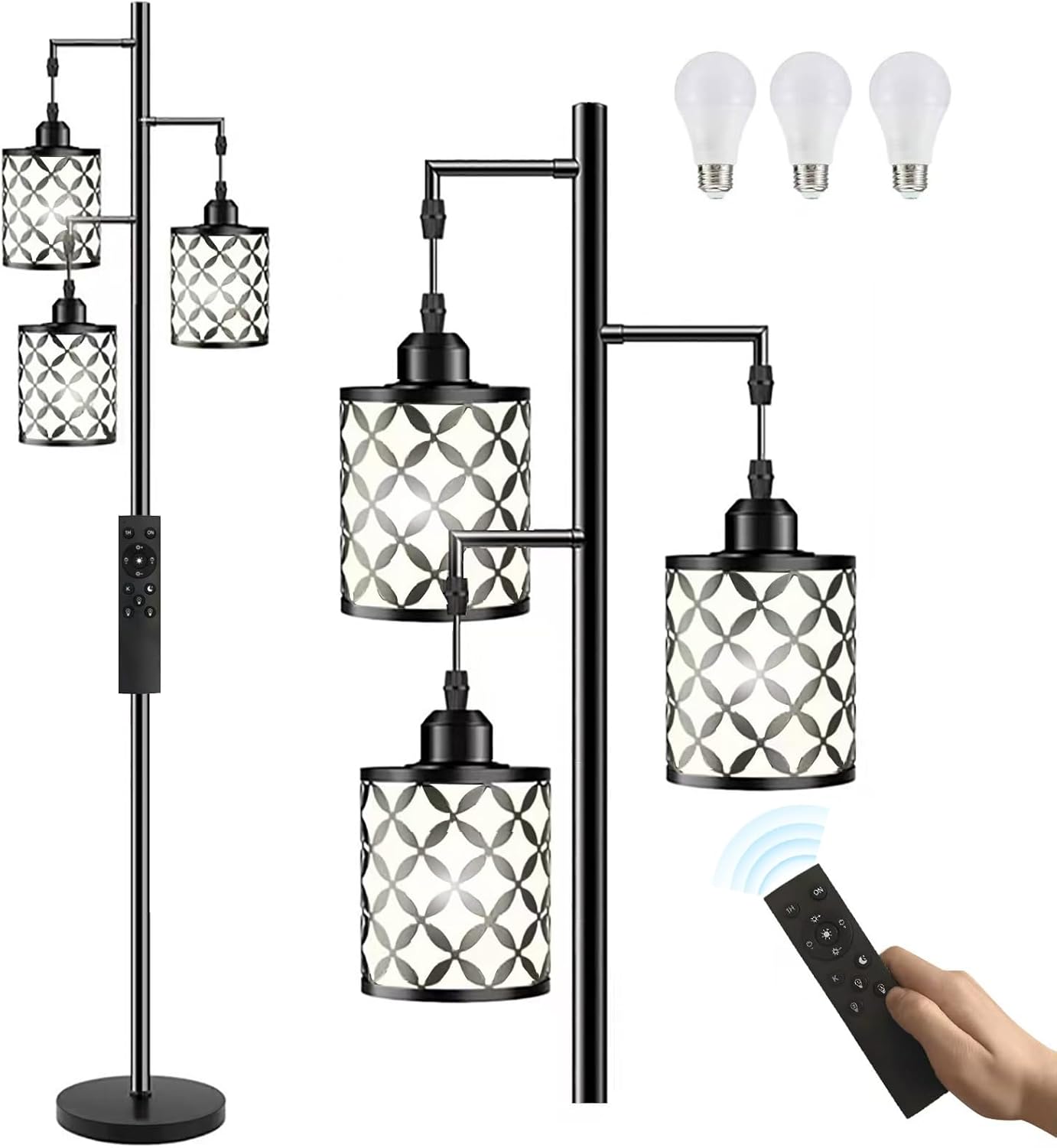 Dimmable Floor Lamp with Remote Control for Cozy Ambiance