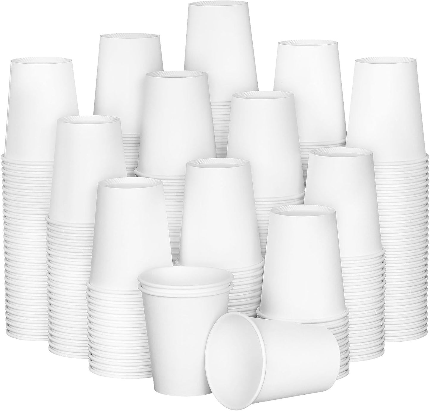 300 Pack 8oz Disposable Coffee Cups - Perfect for All Drinks!