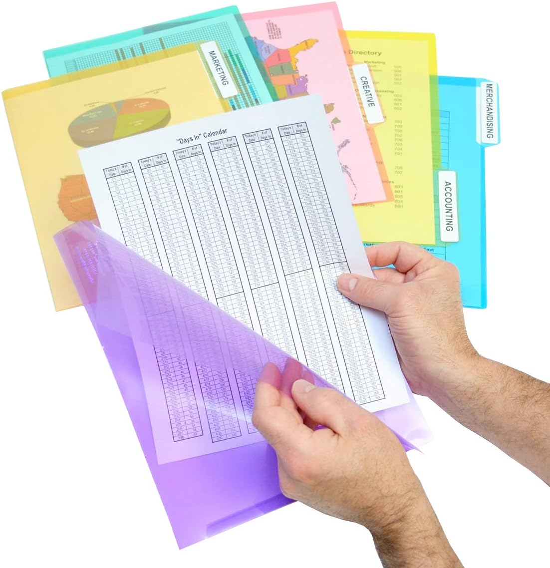Ultimate Office PocketFile Clear Poly Document Folder Set of 72