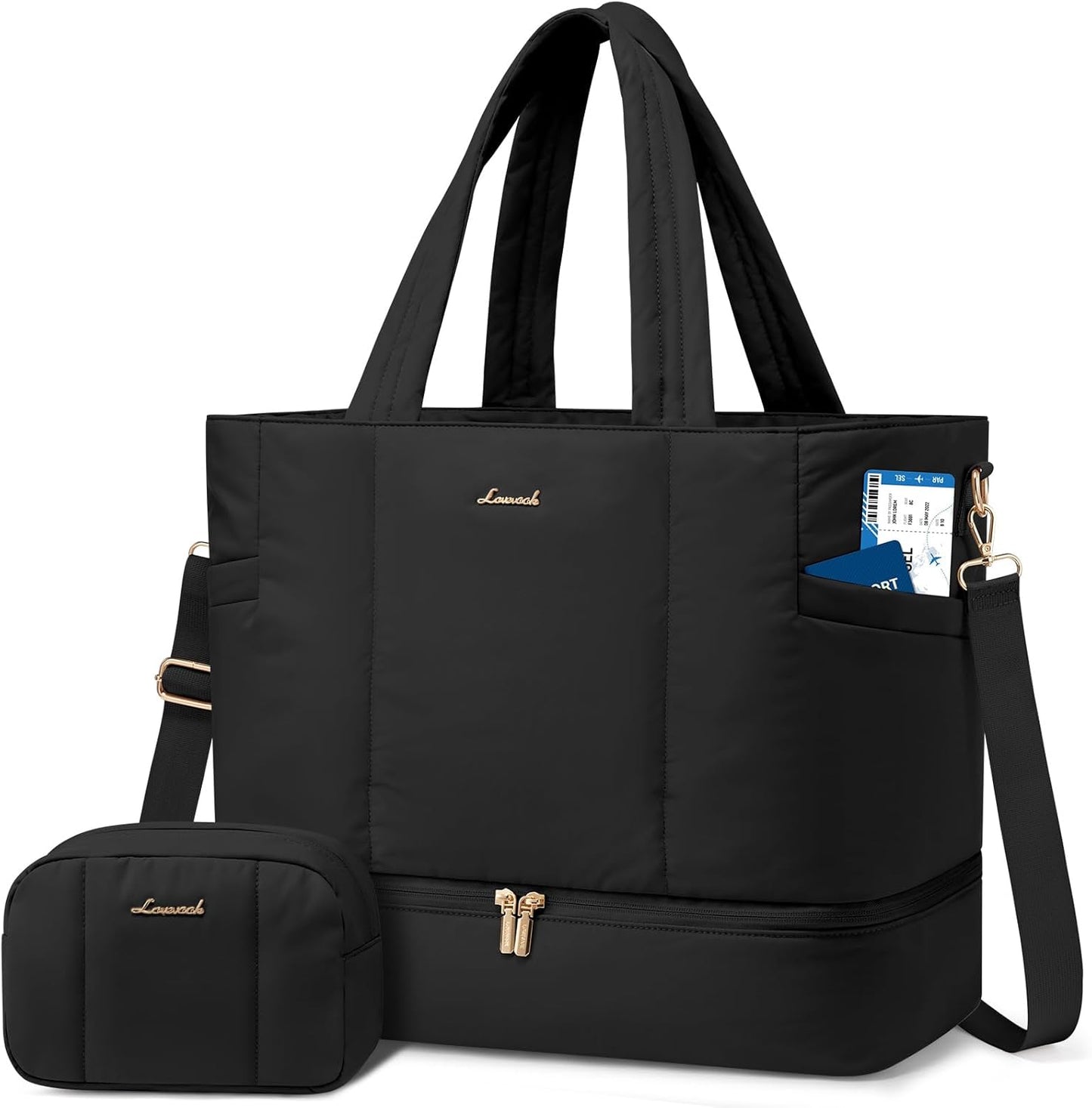 LOVEVOOK Travel Duffle Bag: Stylish Weekender with Shoe Compartment
