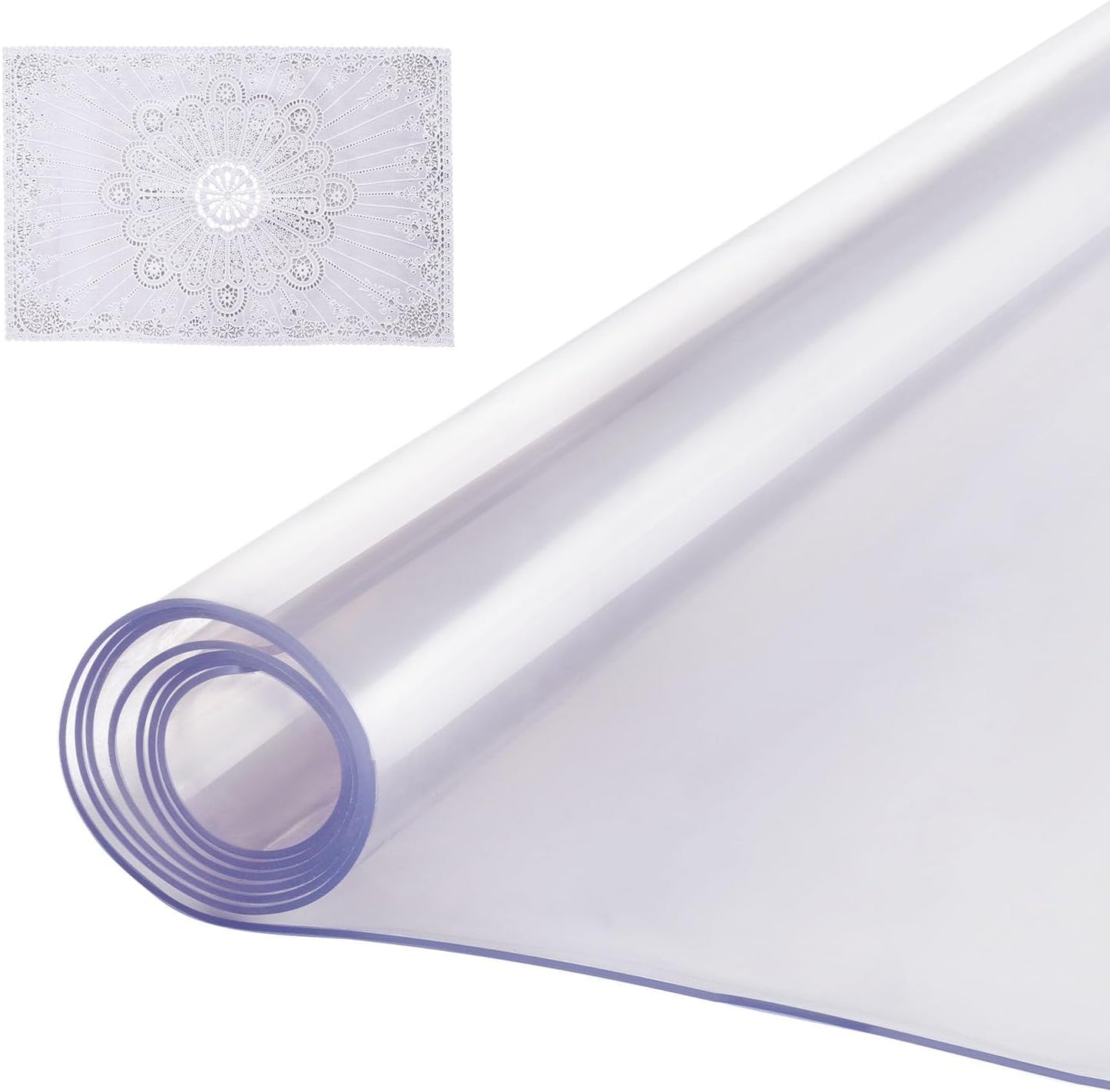 VEVOR Plastic Table Cover 40x80 Inch Clear PVC Mat Protector