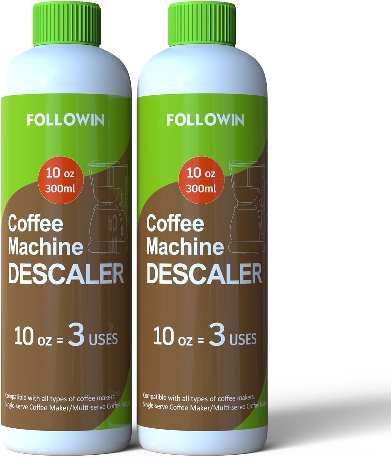 Powerful 6-Use Coffee Maker Descaler x2 Pack