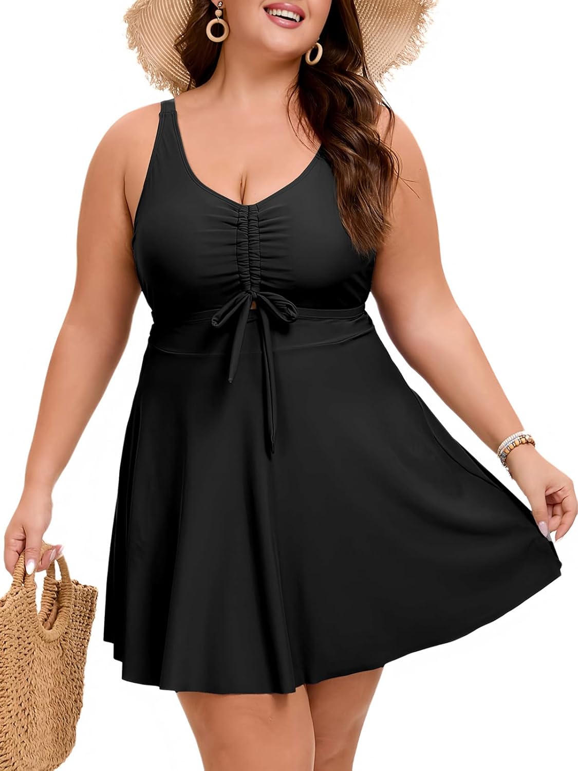 Arolina Plus Size Swimdress for Women with Tummy Control