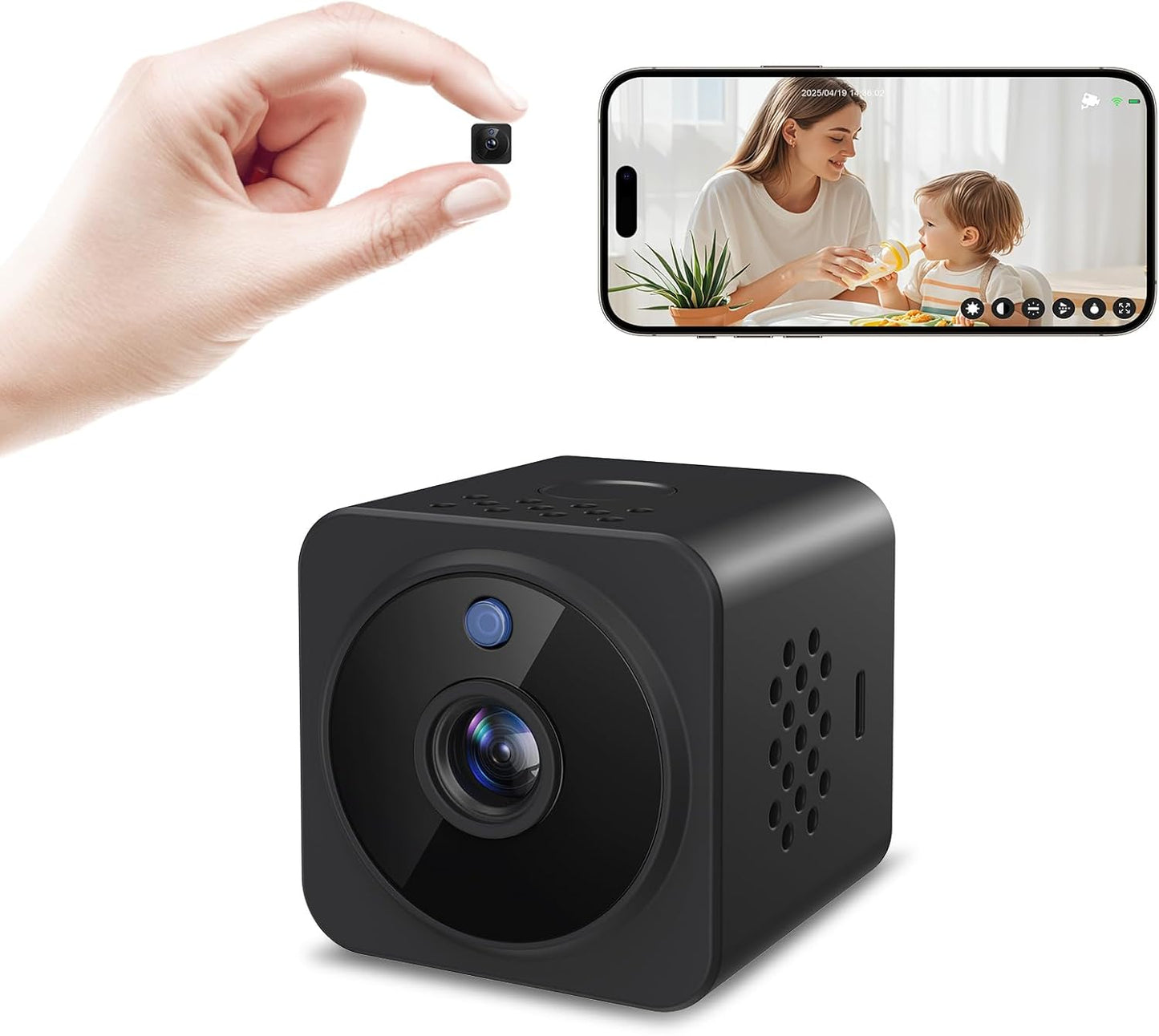 1080P HD Mini Nanny Cam for Home and Office Surveillance