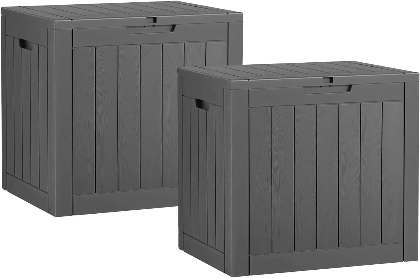32 Gallon Resin Outdoor Storage Box Set for Patio and Garden