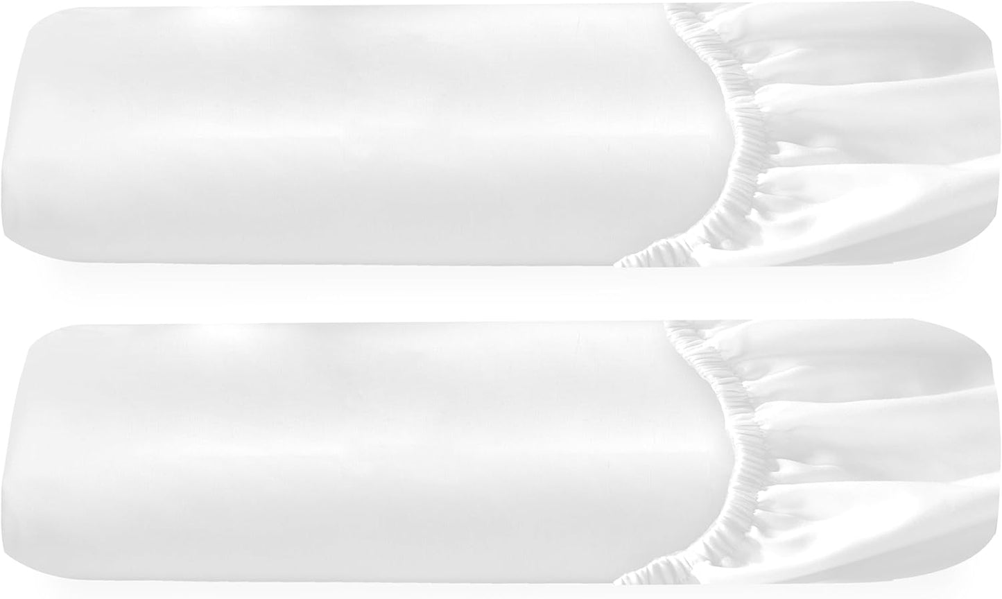 Organic Cotton Fitted Sheets for Full Size Beds - 2-Pack
