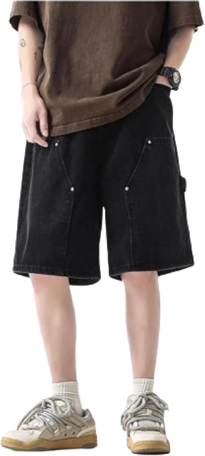 Streetwear Baggy Summer Jorts with Vintage Acid Wash Finish