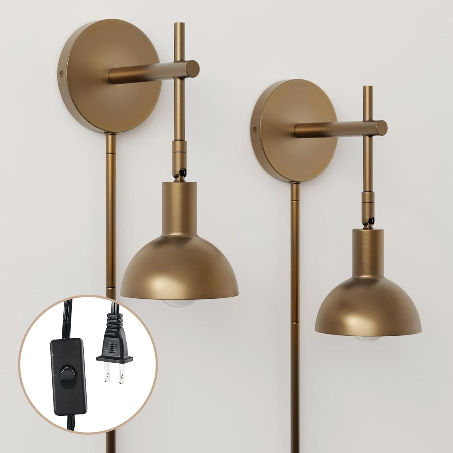 Tamlin Vintage Brass Wall Light Fixture for Elegant Spaces
