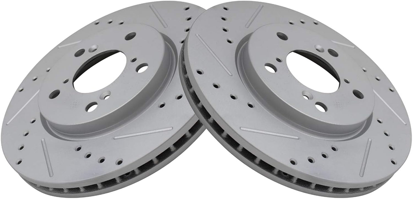 TRQ Front Performance Brake Rotors Set for Honda Odyssey