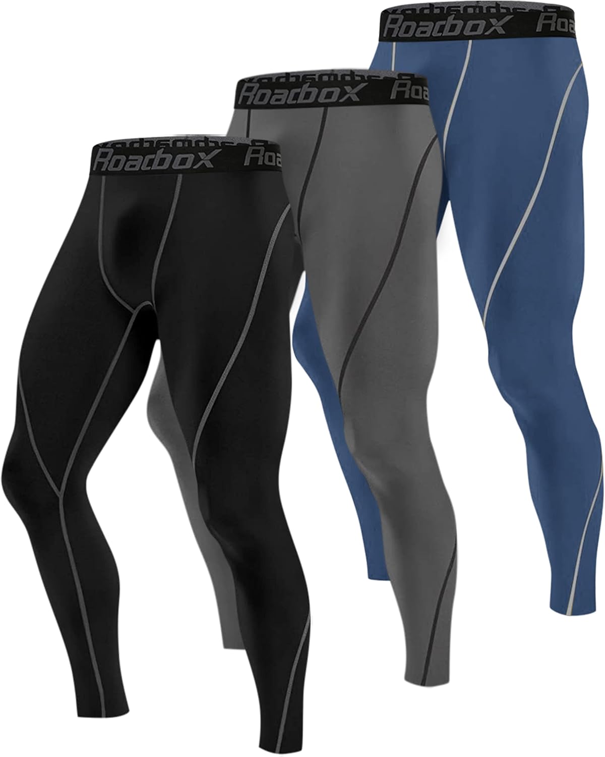 Roadbox Men's Compression Pants for Running Yoga Basketball
