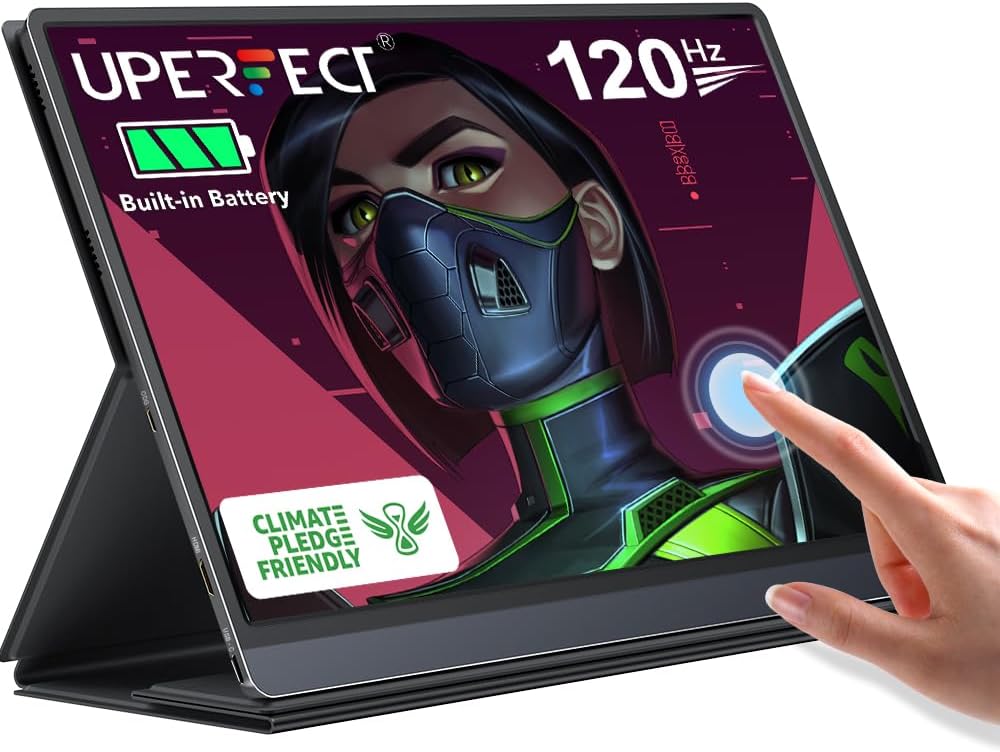 UPERFECT 15.6 FHD Portable Monitor - 120Hz Touchscreen