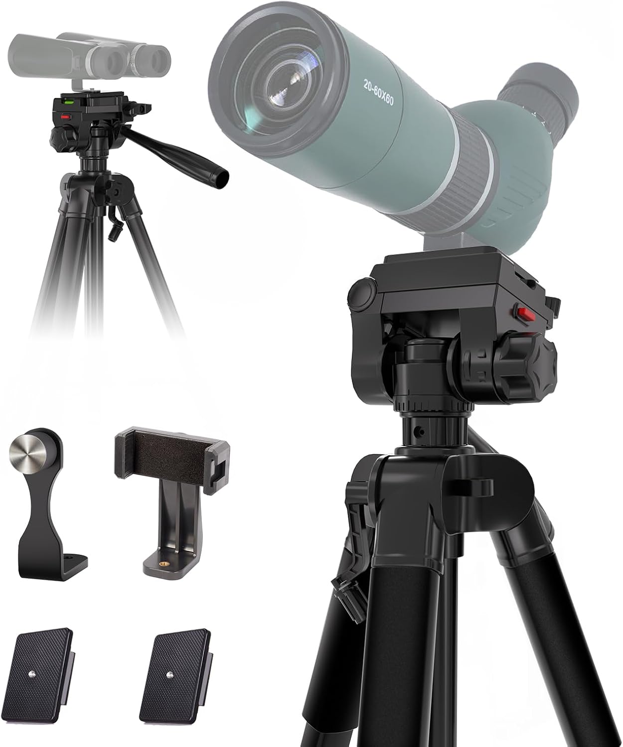69 Aluminum Tripod for Spotting Scopes, Binoculars & Cameras