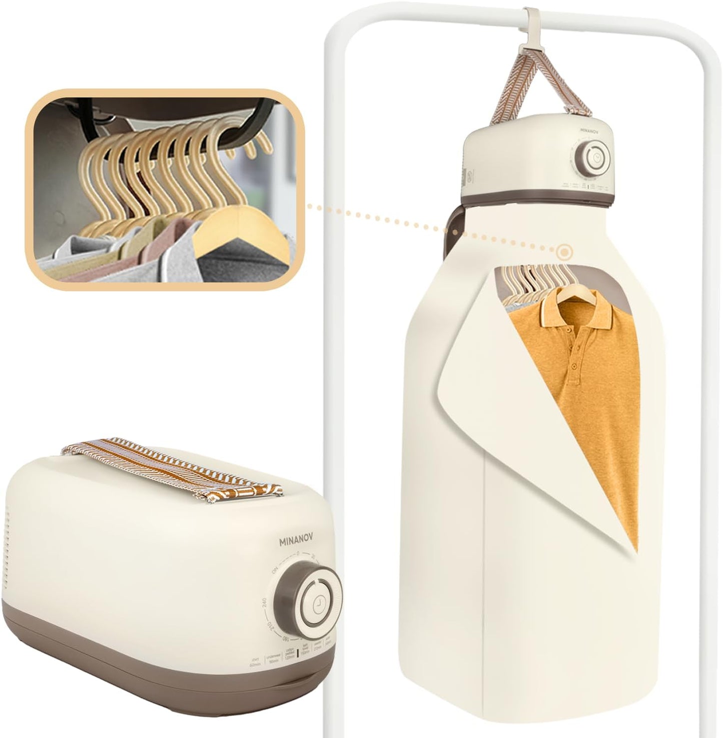 MINANOV Portable Clothes Dryer - Compact Drying Power