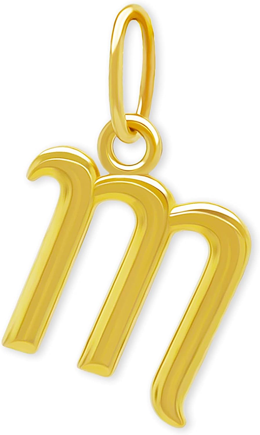 Letters A-Z Small Initial Charm Necklace in 10 Karat Gold