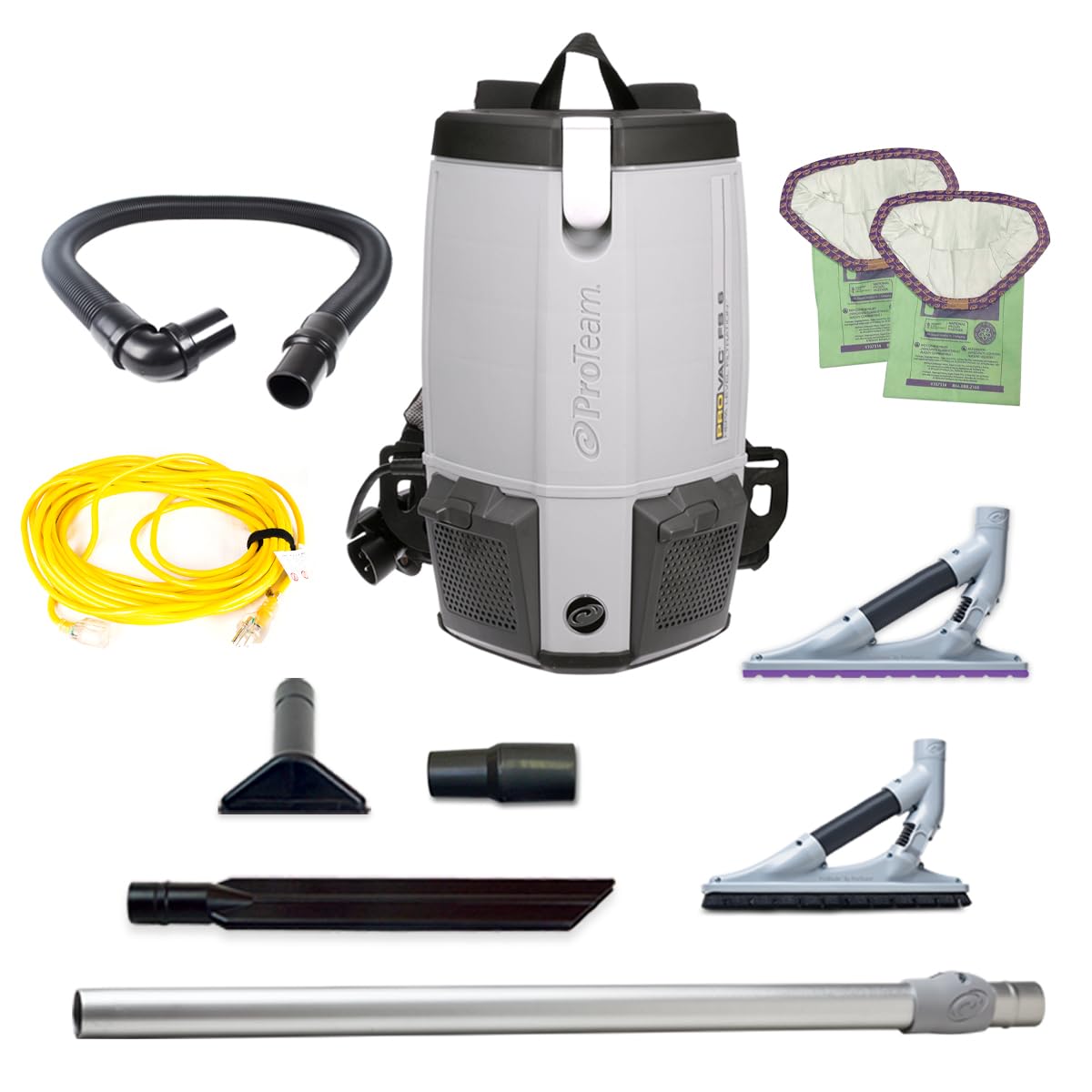 ProTeam ProVac FS 6 Commercial Backpack Vacuum for All Surfaces