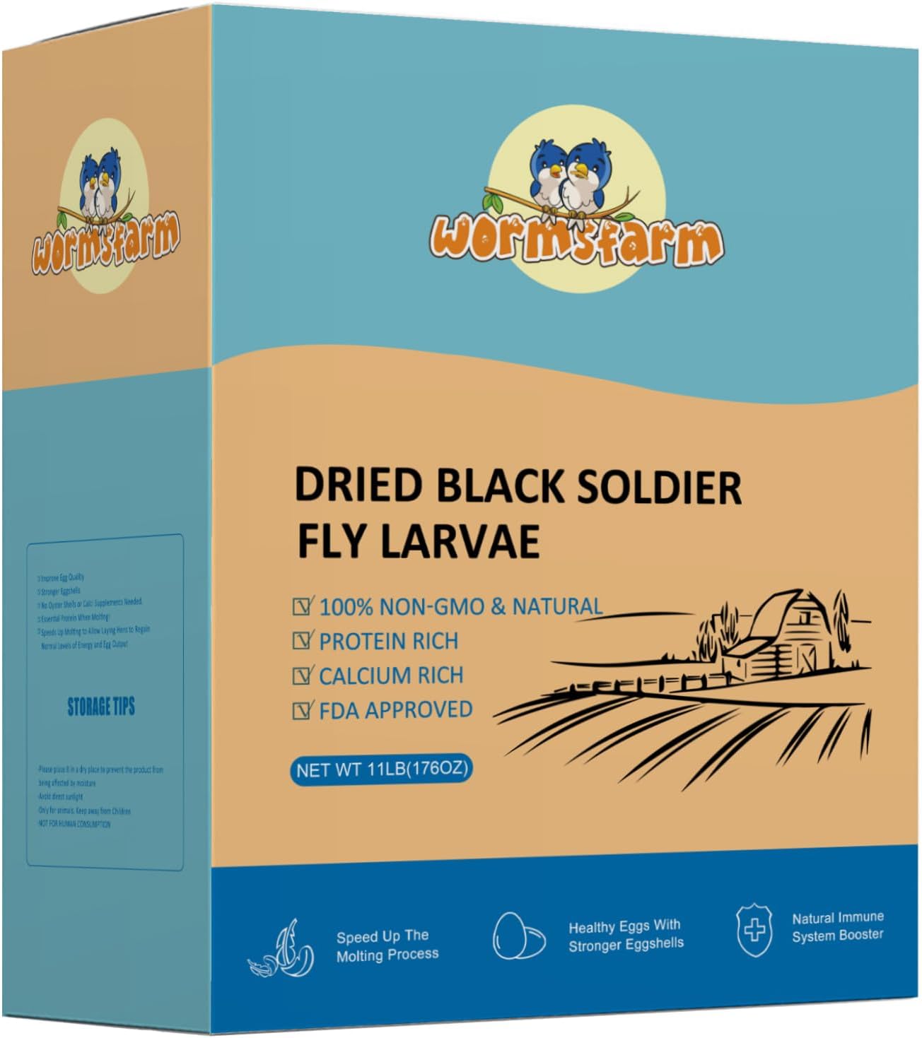 Dried Black Soldier Fly Larvae for Chickens and Wild Birds