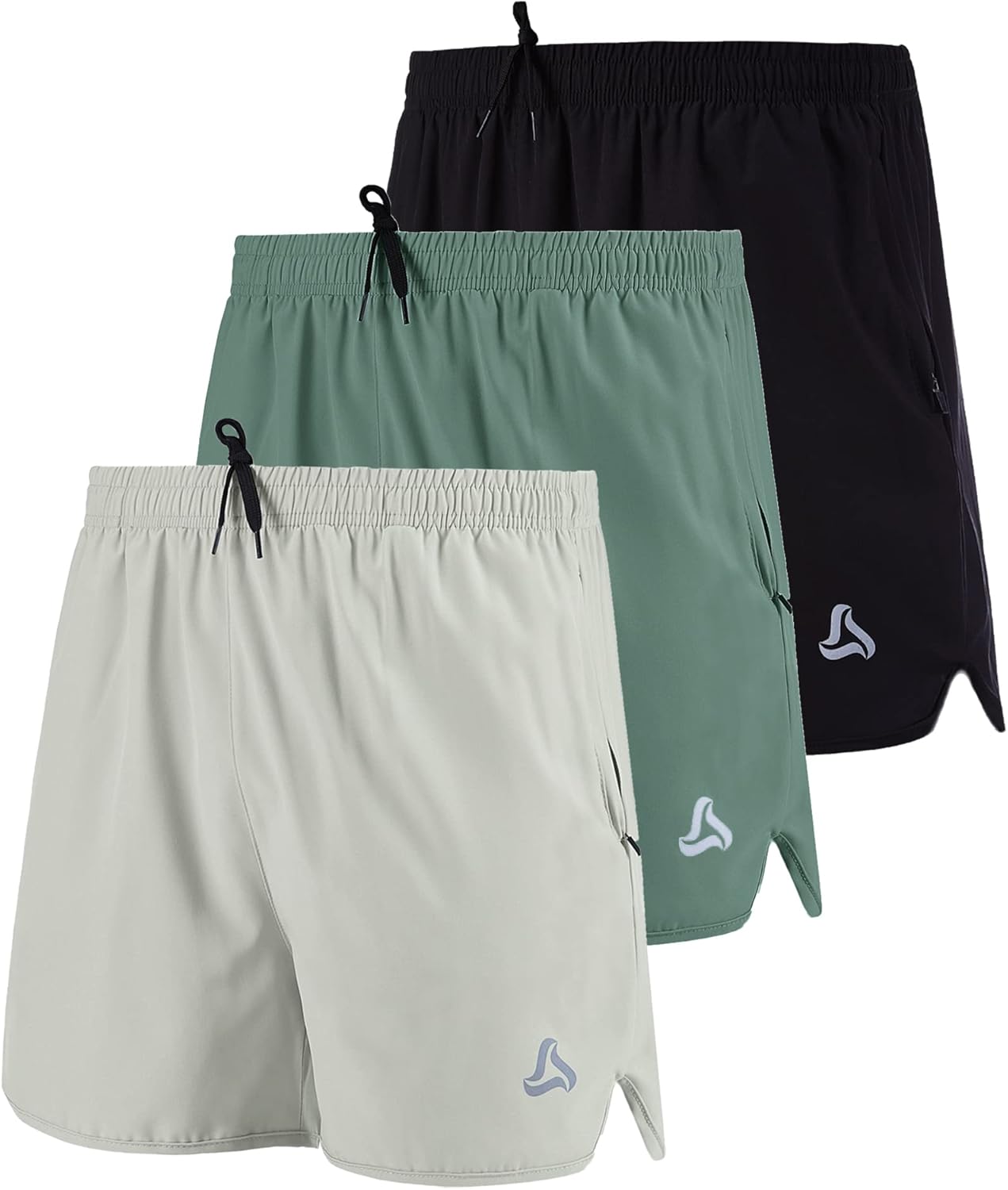 SILKWORLD Men's Running Stretch Quick Dry Shorts with Pockets