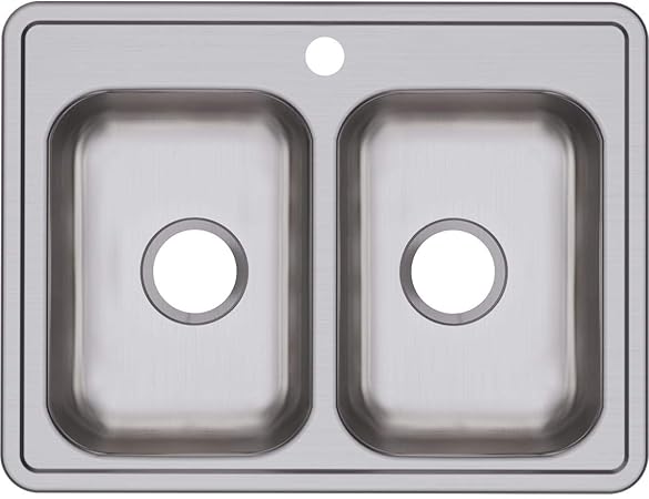 Elkay Dayton D225191 Double Bowl Drop-in Stainless Steel Sink