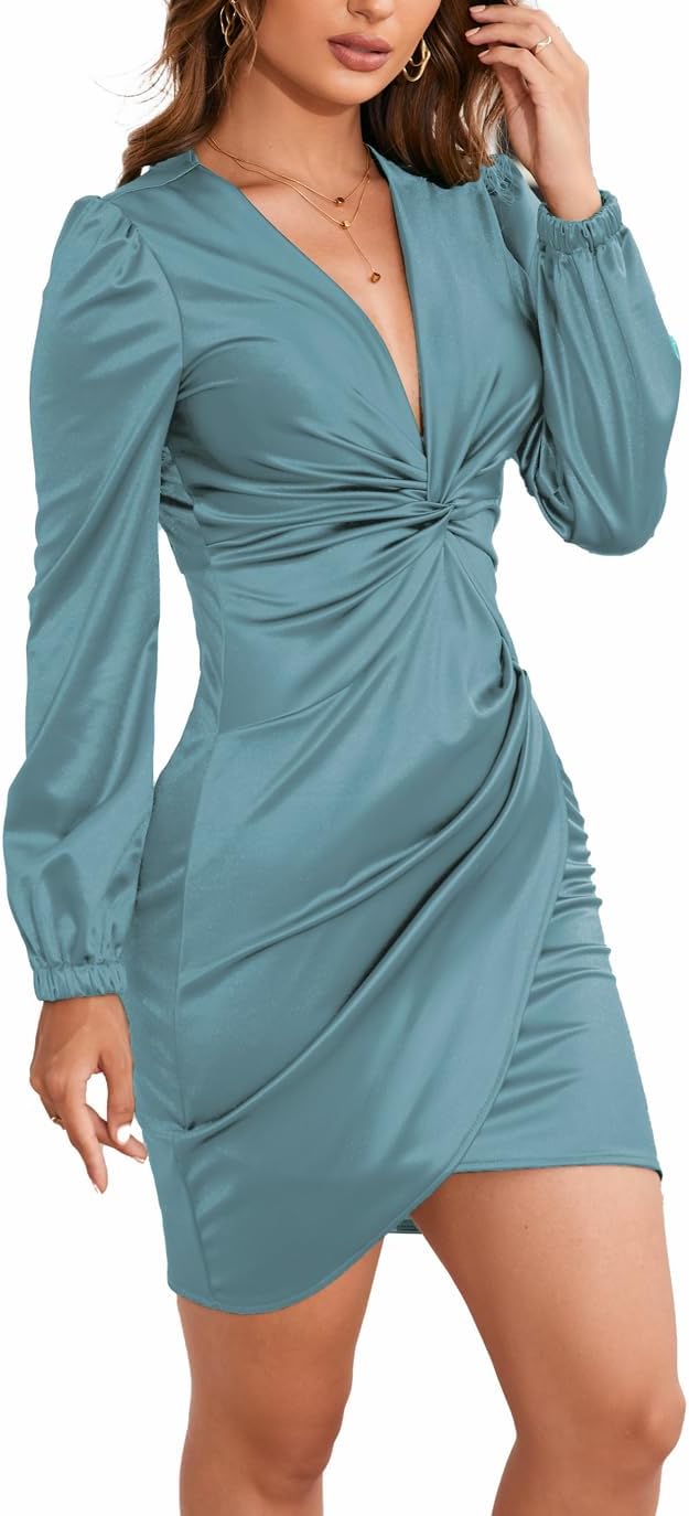 Womens Sexy Ruffle Elegant Bridesmaid Formal Evening Dress