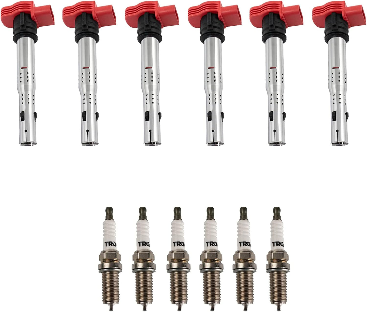TRQ Ignition Kit with Coils and Spark Plugs for Audi Porsche VW