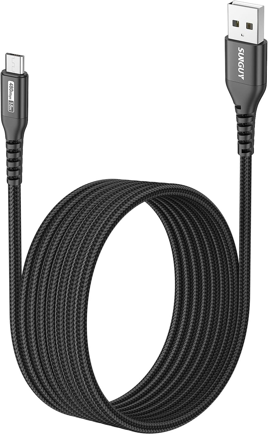 Fast-Charging 10FT Micro USB Cable by SUNGUY