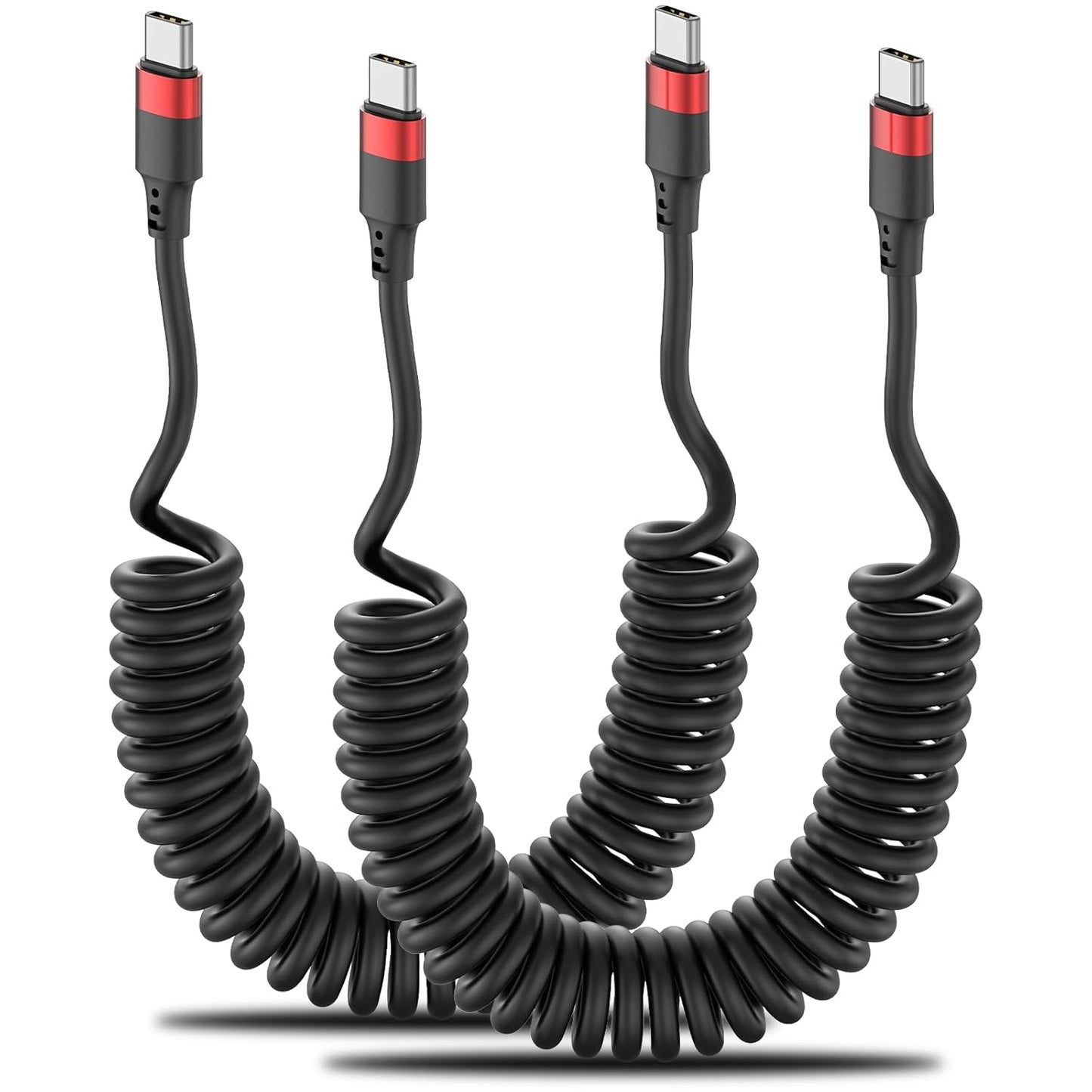 Fast Charge Anywhere with Coiled USB C Cables