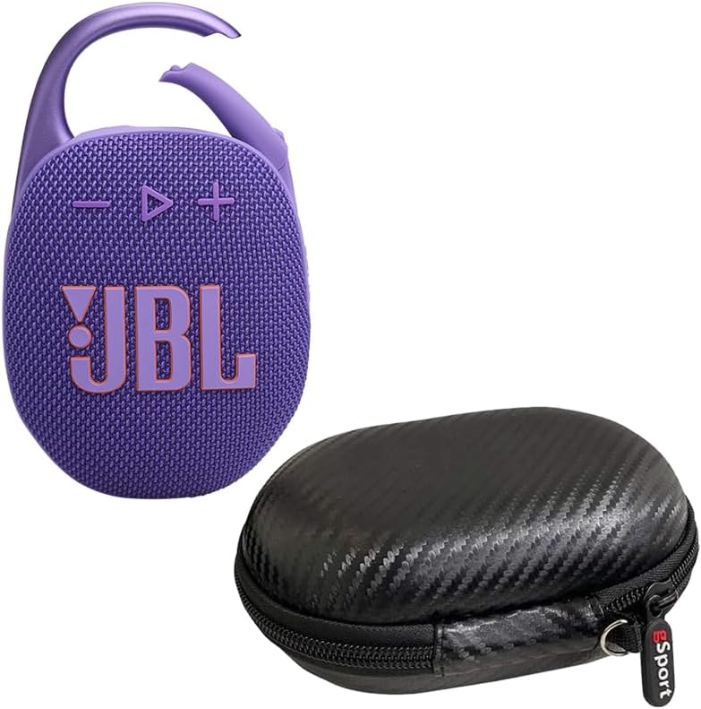 JBL Clip 5 Ultra Portable Bluetooth Speaker Bundle with Case