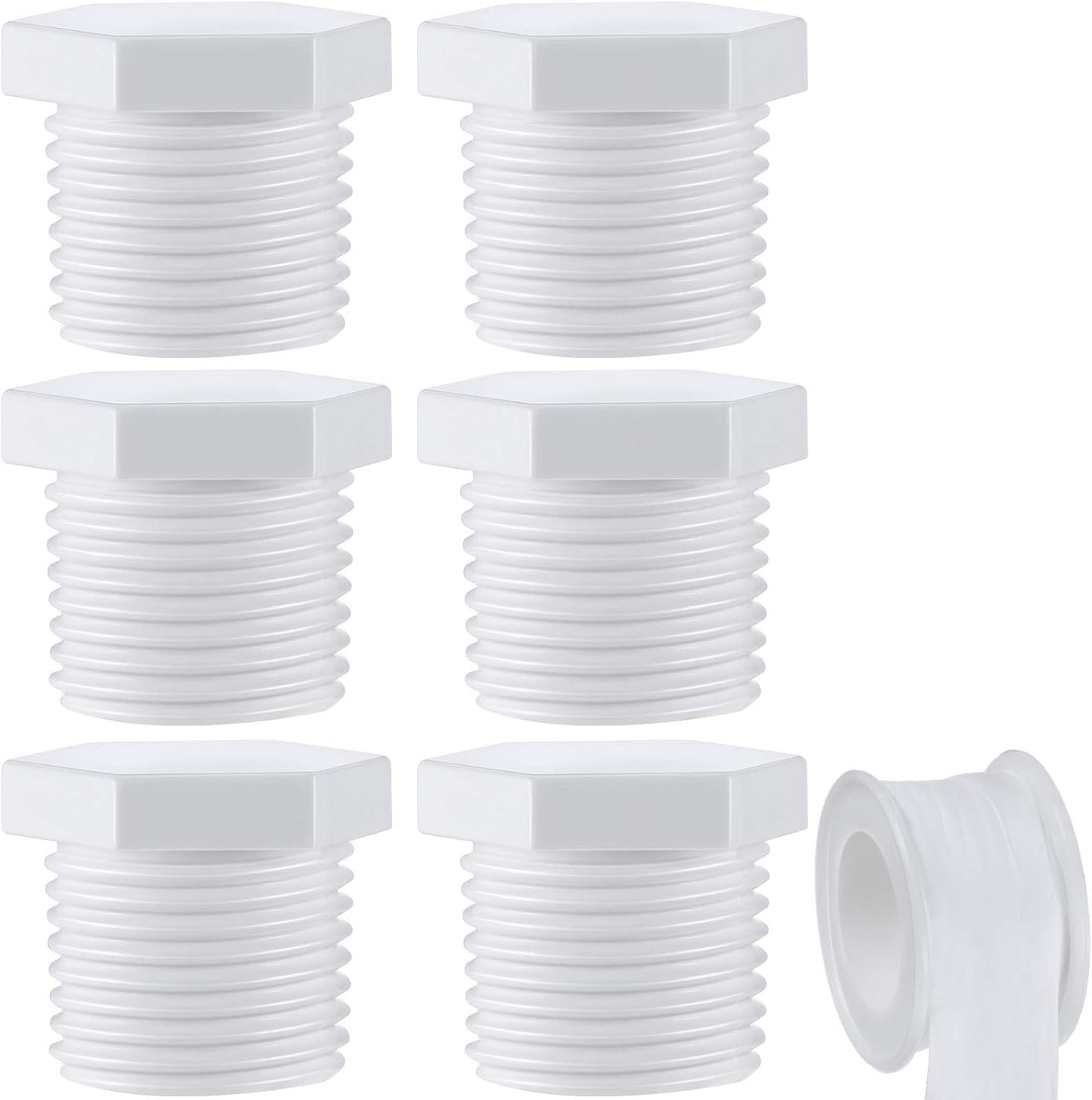 6-Piece RV Hot Water Heater Drain Plug Set - Easy Maintenance
