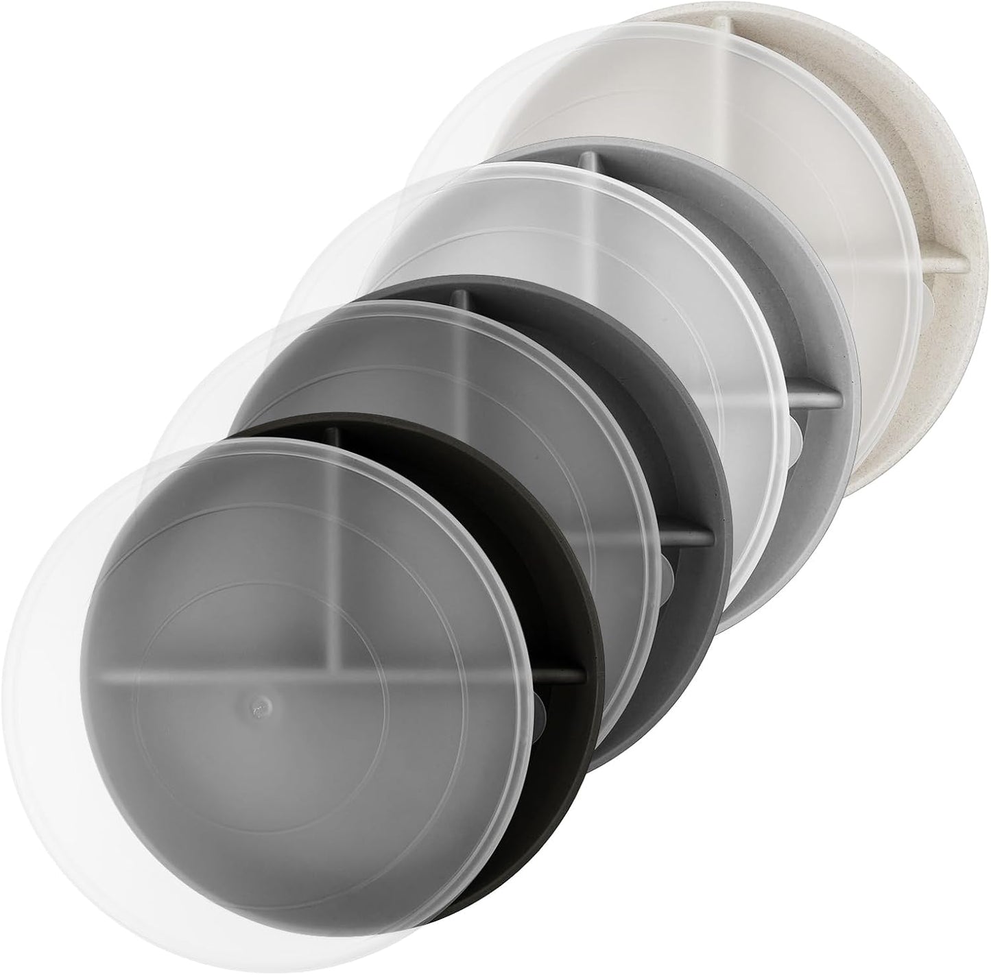 Portion Control Divided Plates Set, Unbreakable, Microwave Safe