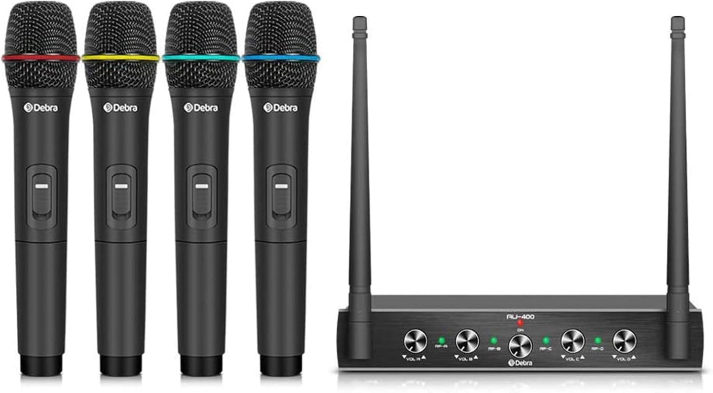 Debra Audio UHF 4-Channel Wireless Mic System for Events