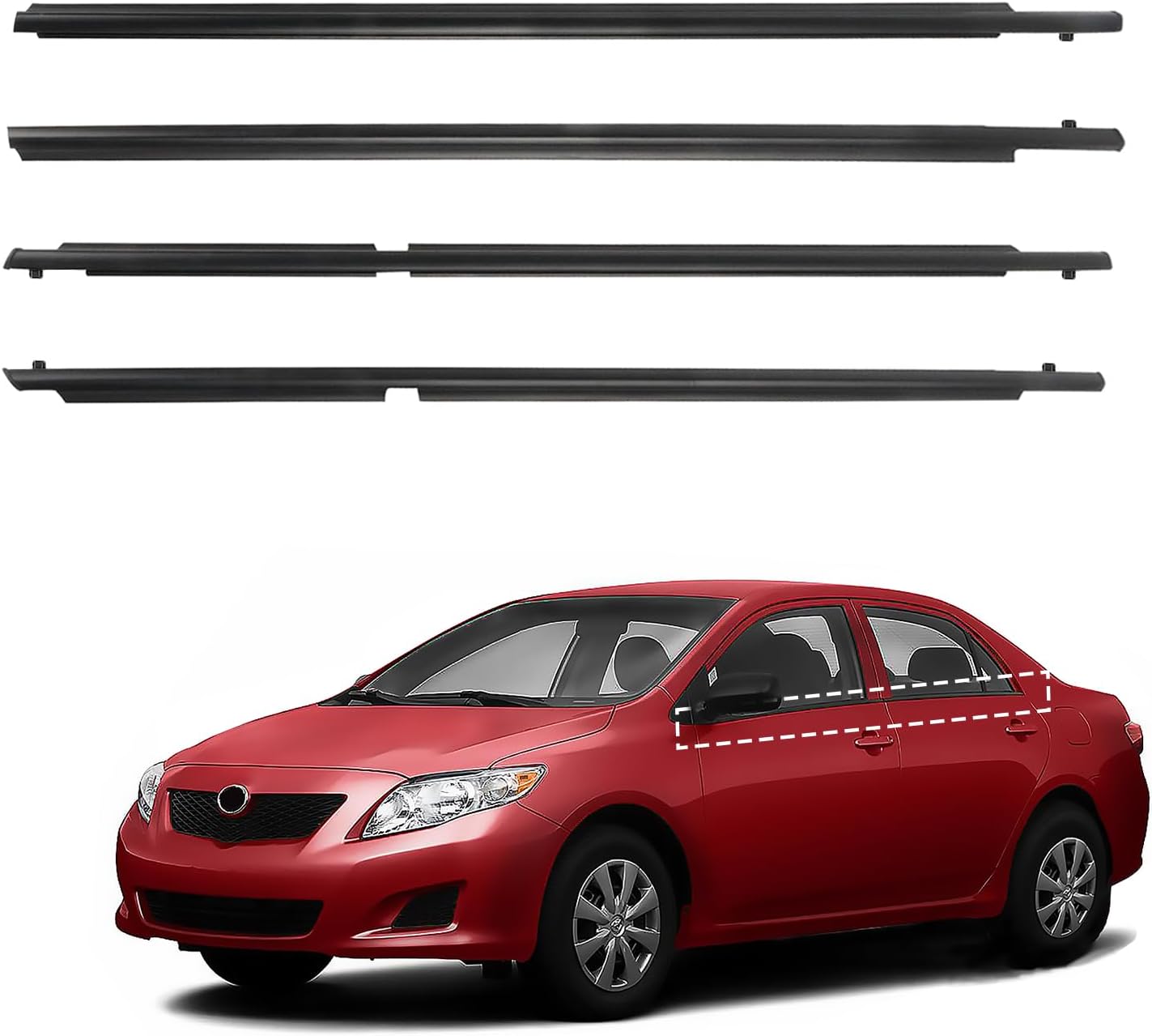 Car Window Molding Trim Seal for Toyota Corolla 2009-2012