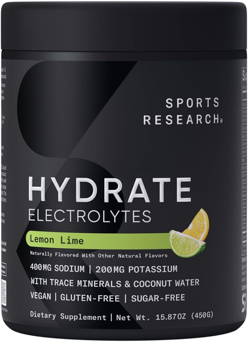 Sports Research Hydrate Electrolytes Powder - Sugar-Free Hydration