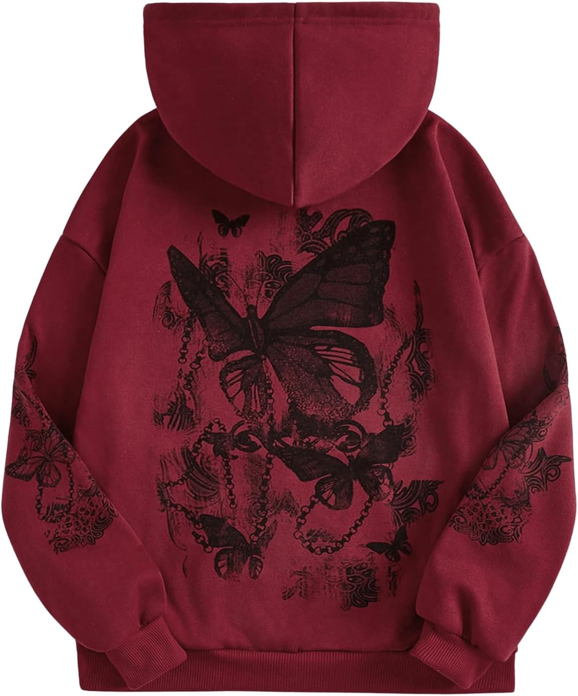SOLY HUX Butterfly Print Hoodie: Cozy & Stylish Energy!