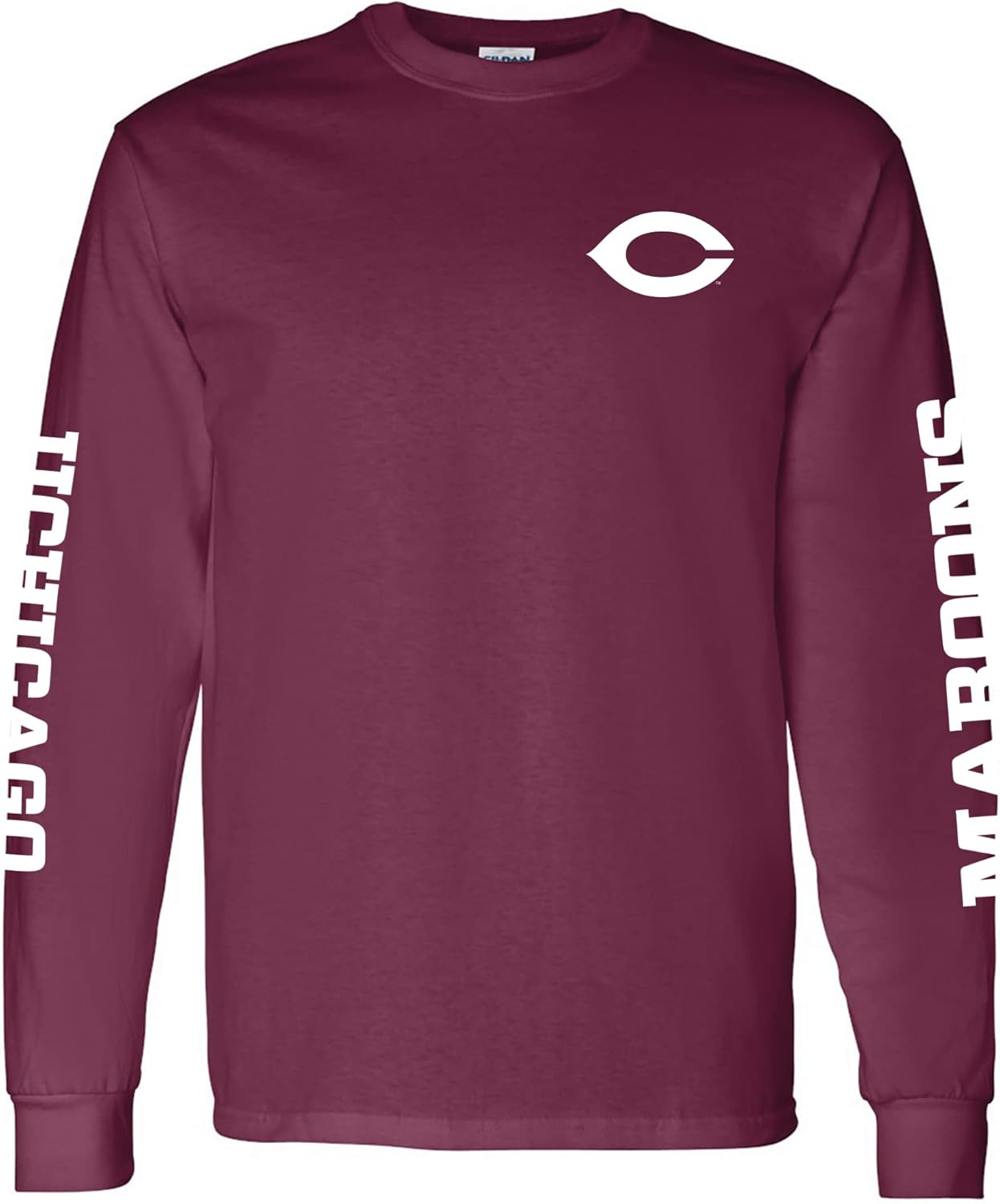 NCAA Double Sleeve Print Long Sleeve Tee for UChicago Fans