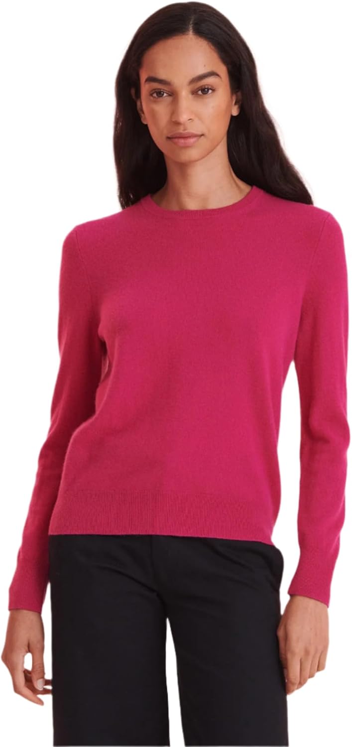 NAADAM Womens Cashmere Crewneck Sweater - Classic Wardrobe Staple