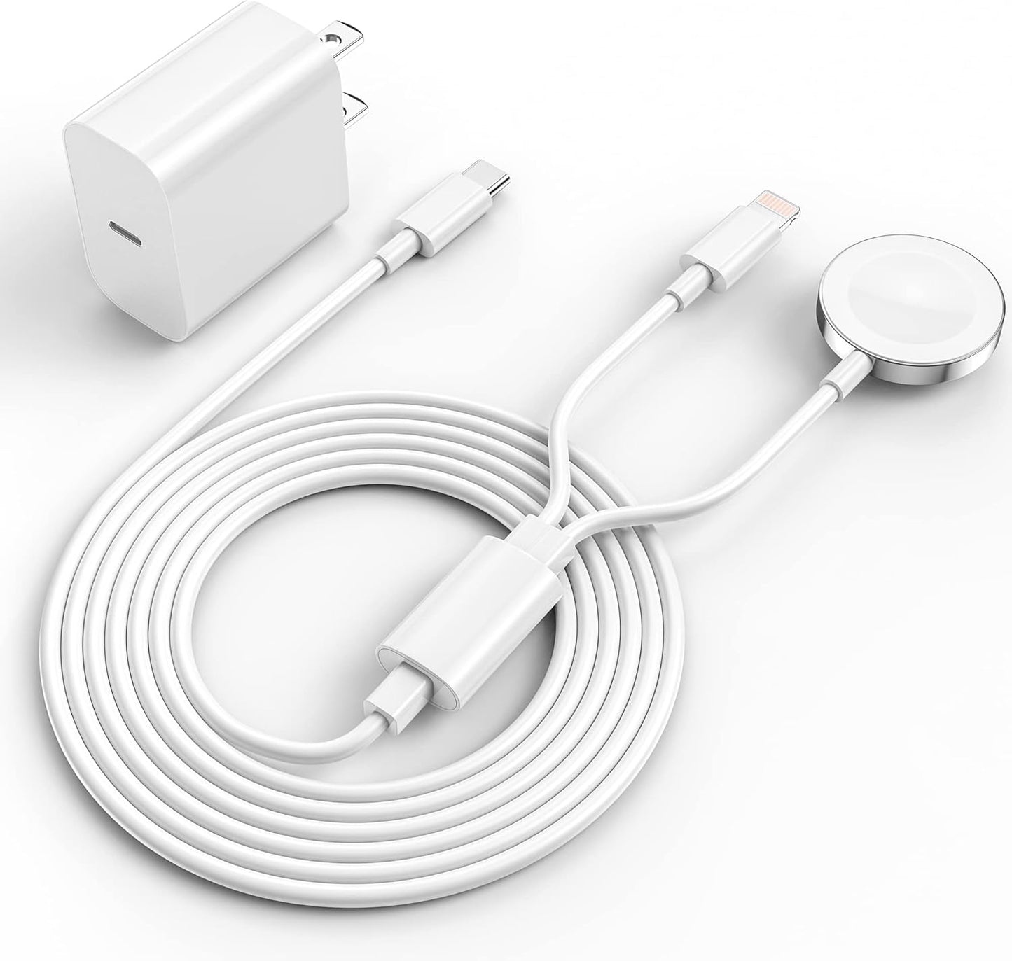 Fast Charging 2-in-1 Cable Set for Apple Watch & iPhone