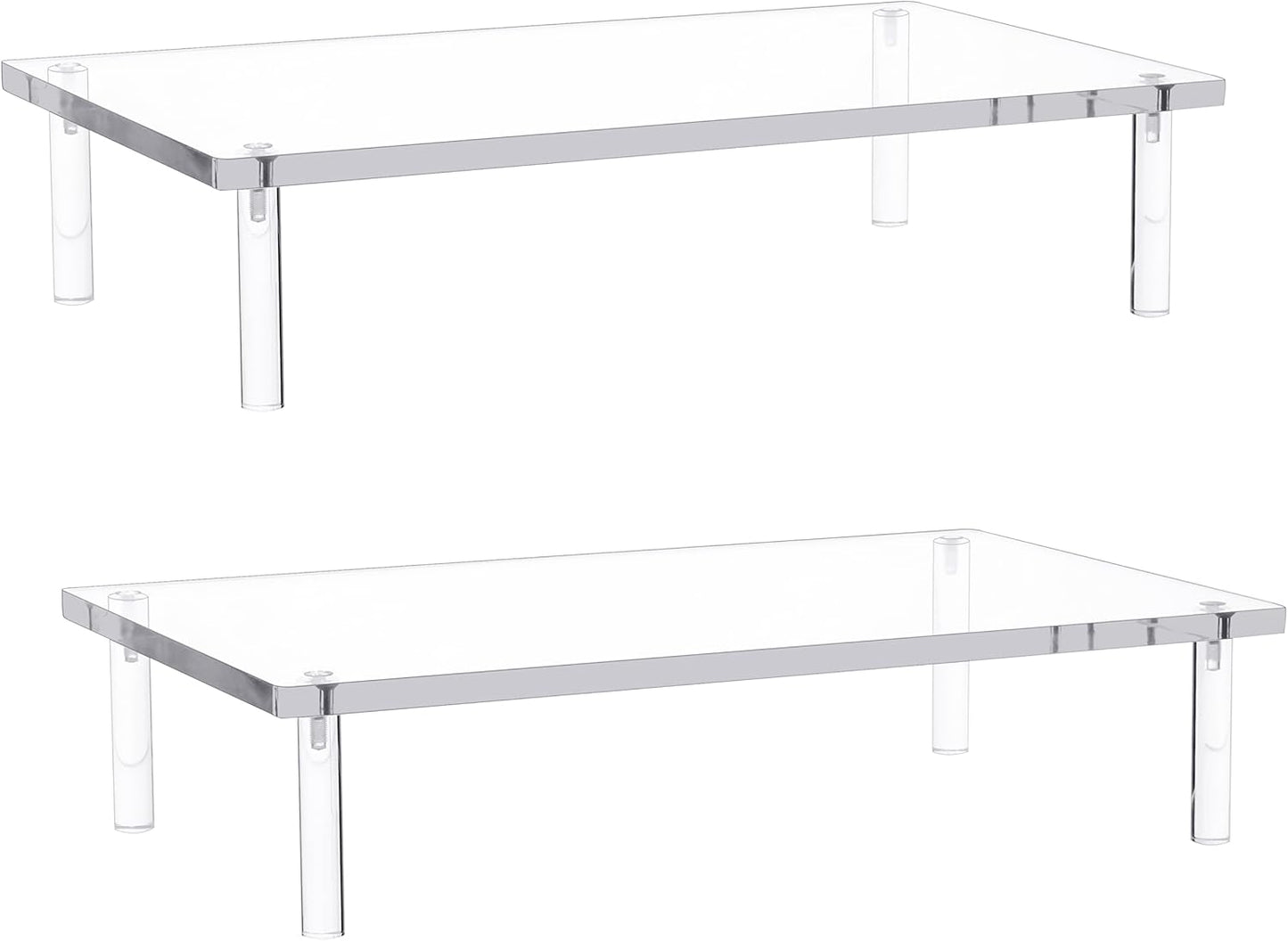 Jusalpha Acrylic Monitor Stand Riser for Laptop and PC Use