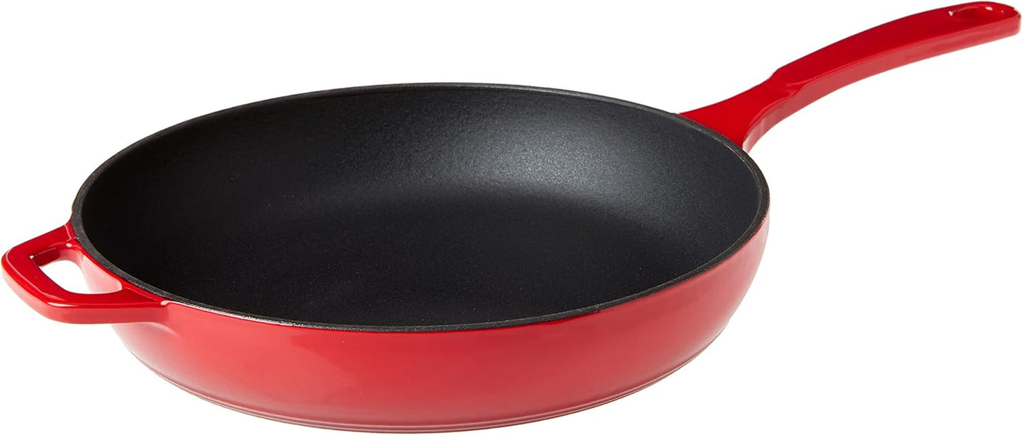 Lodge Enameled Cast Iron Skillet - 11-inch Red Cookware
