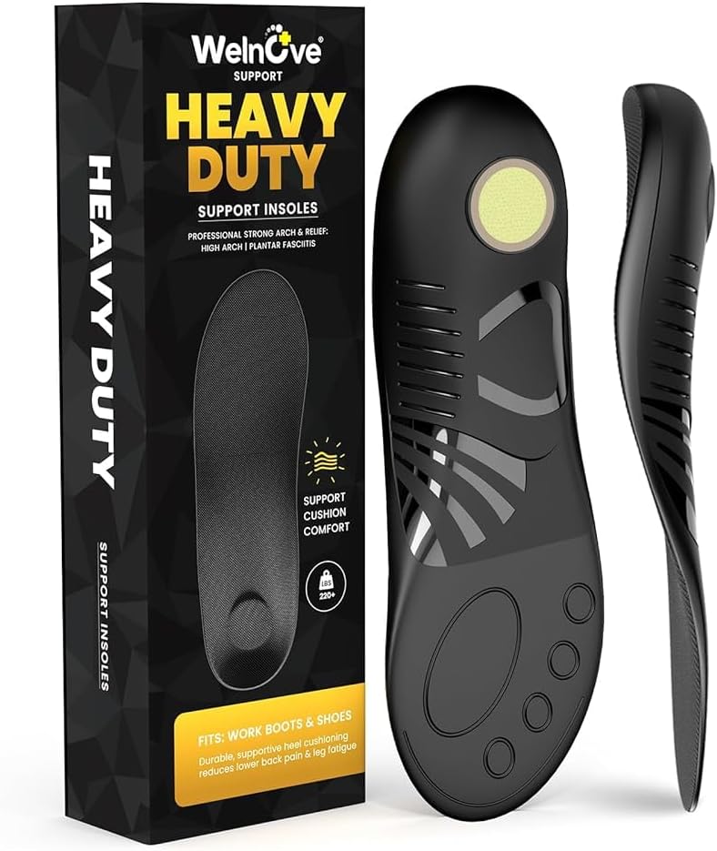 Heavy Duty Arch Support Insoles for Plantar Fasciitis Relief