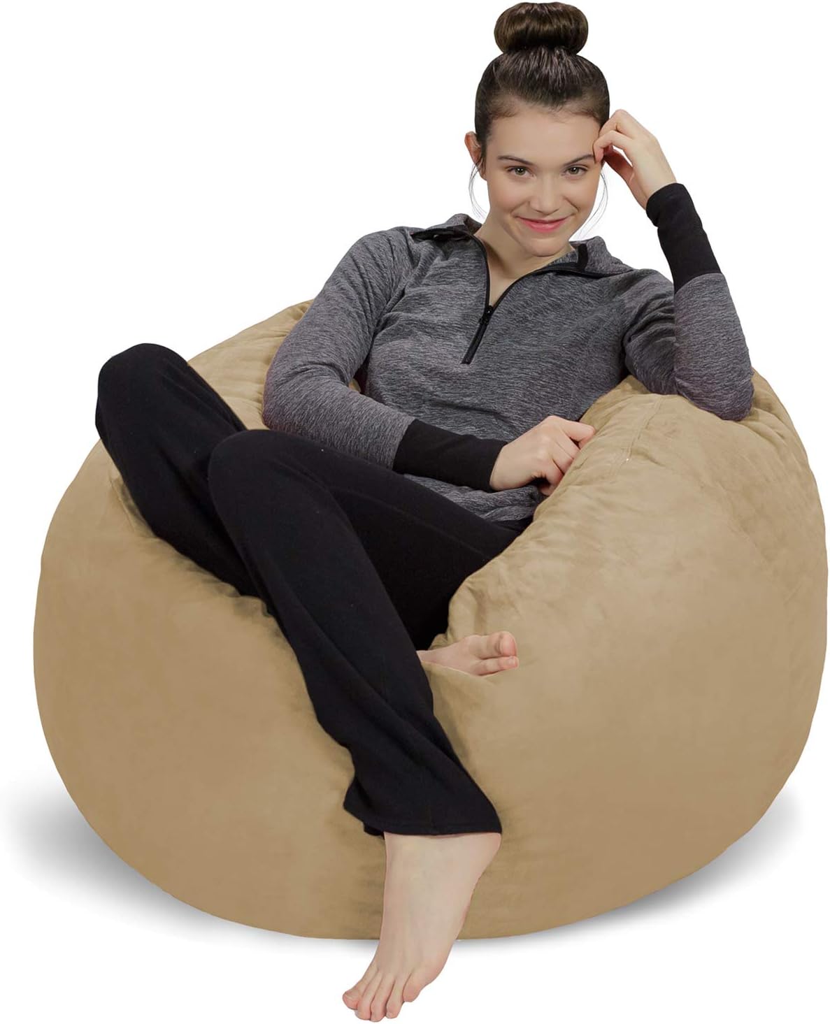 Plush Memory Foam Bean Bag - Cozy Dorm Seating