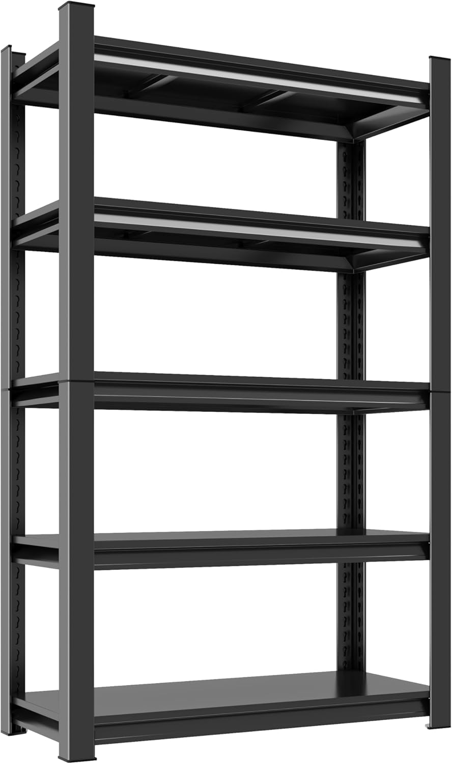 Heavy Duty 5-Tier Adjustable Metal Garage Shelving Unit for Storage