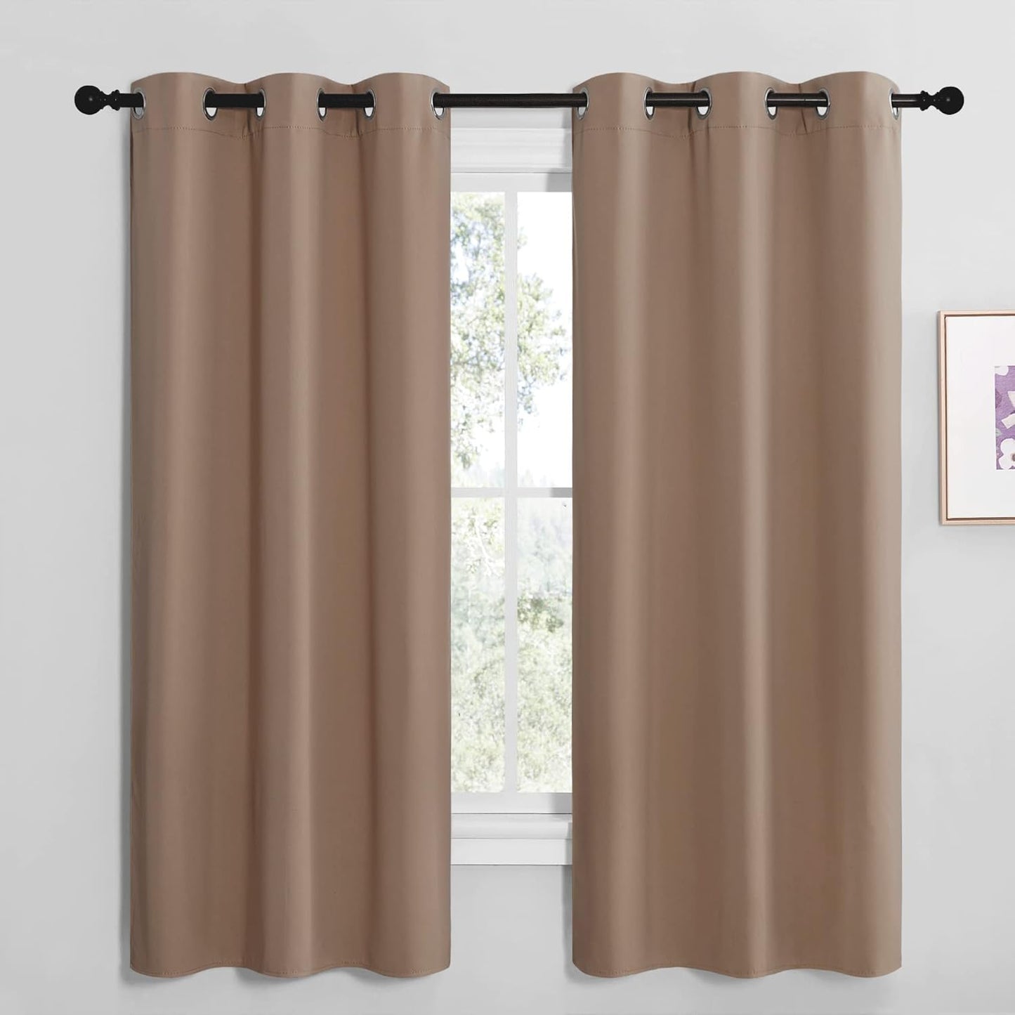 NICETOWN Short Window Treatment Blackout Curtains for Bedroom