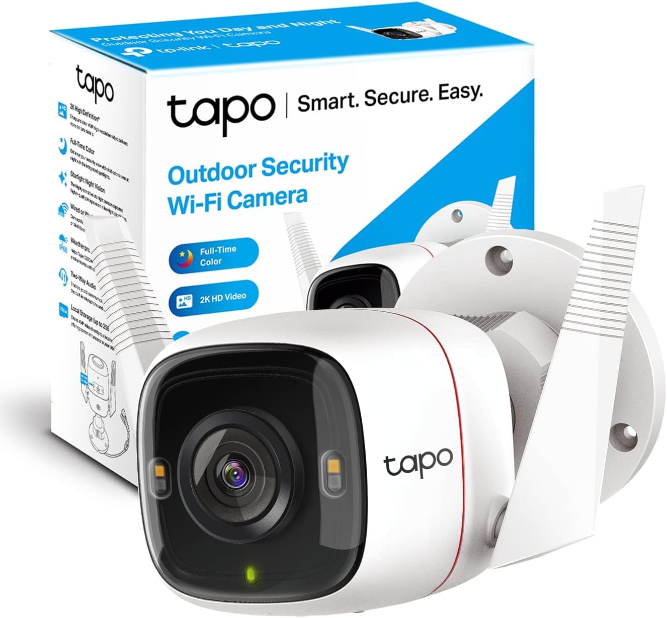 Color Night Vision Security Camera with AI Detection